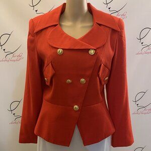 J R T. Size 10. Fitted Double Breasted Jacket. Lined. Long Sleeve. LC